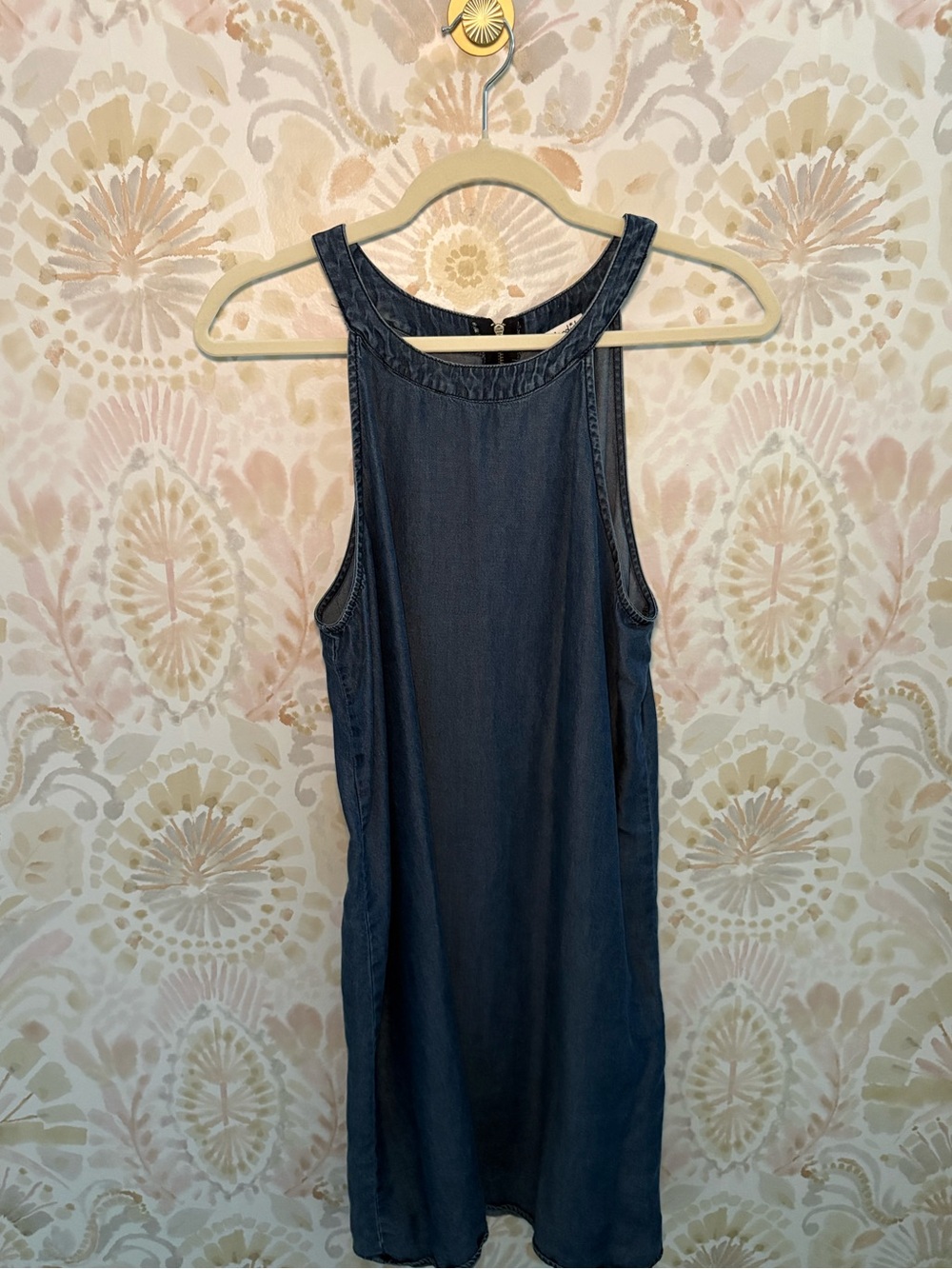 Splendid Womens Blue Denim Lyocell Halter Shift Dress Back Zip SD1272DKRT Medium